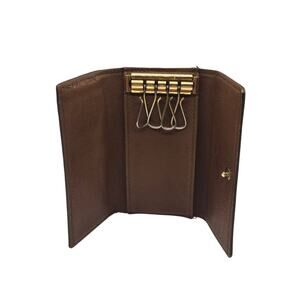 LOUIS VUITTON MONOGRAM 4-RING KEY HOLDER WALLET – TRI-FOLD – MADE IN FRANCE